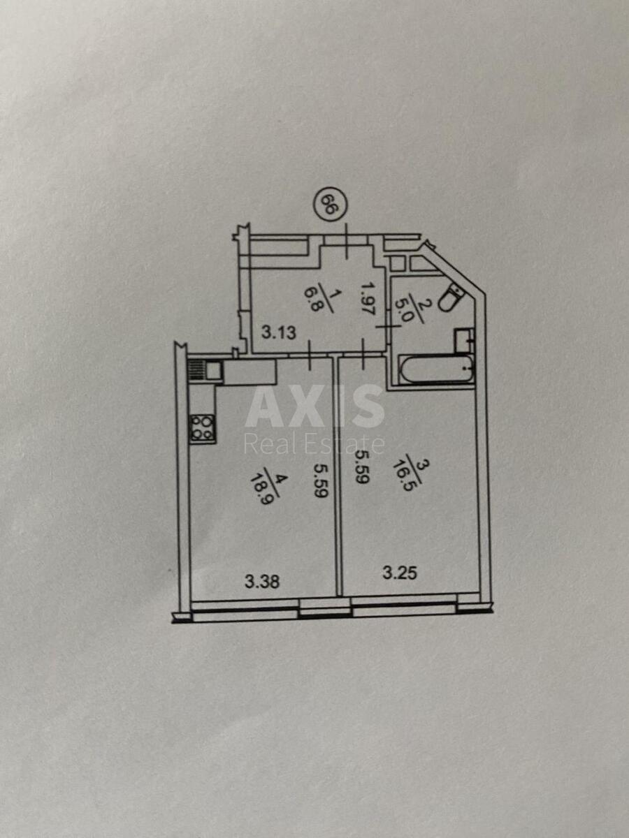 1k apartment vul. Lypkivs'kogo Vasylja Mytropolyta 16Г12