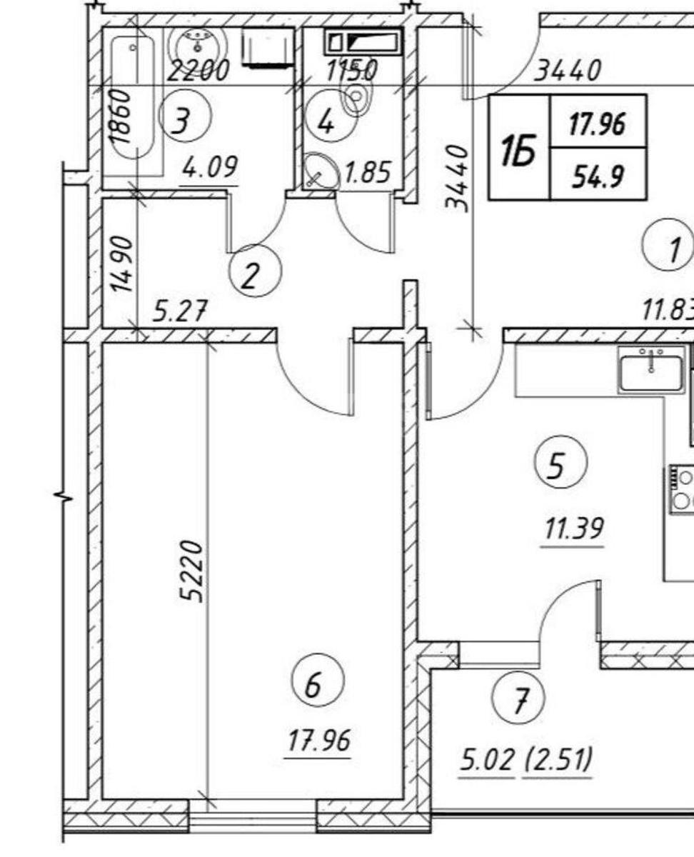 1k apartment vul. Revuc'kogo 54А5