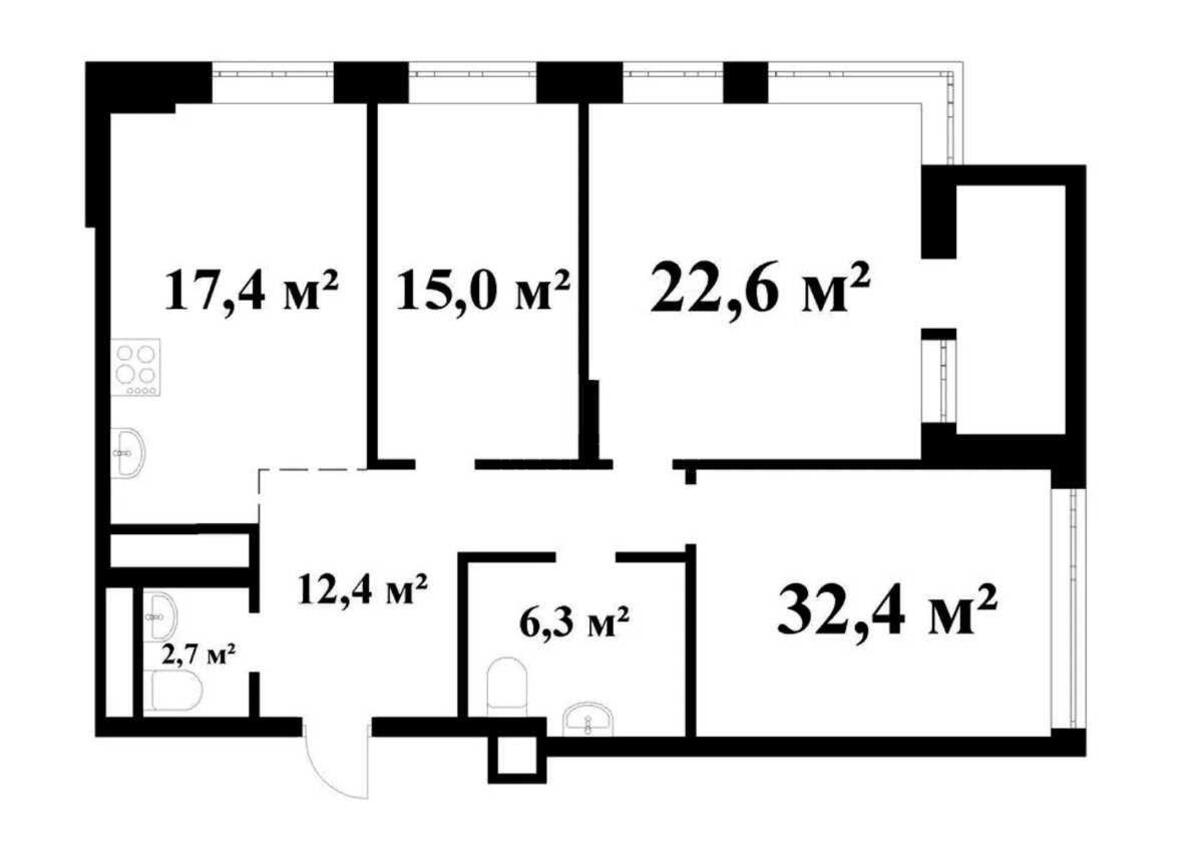 3к квартира ул. Федорова Ивана 2А591682