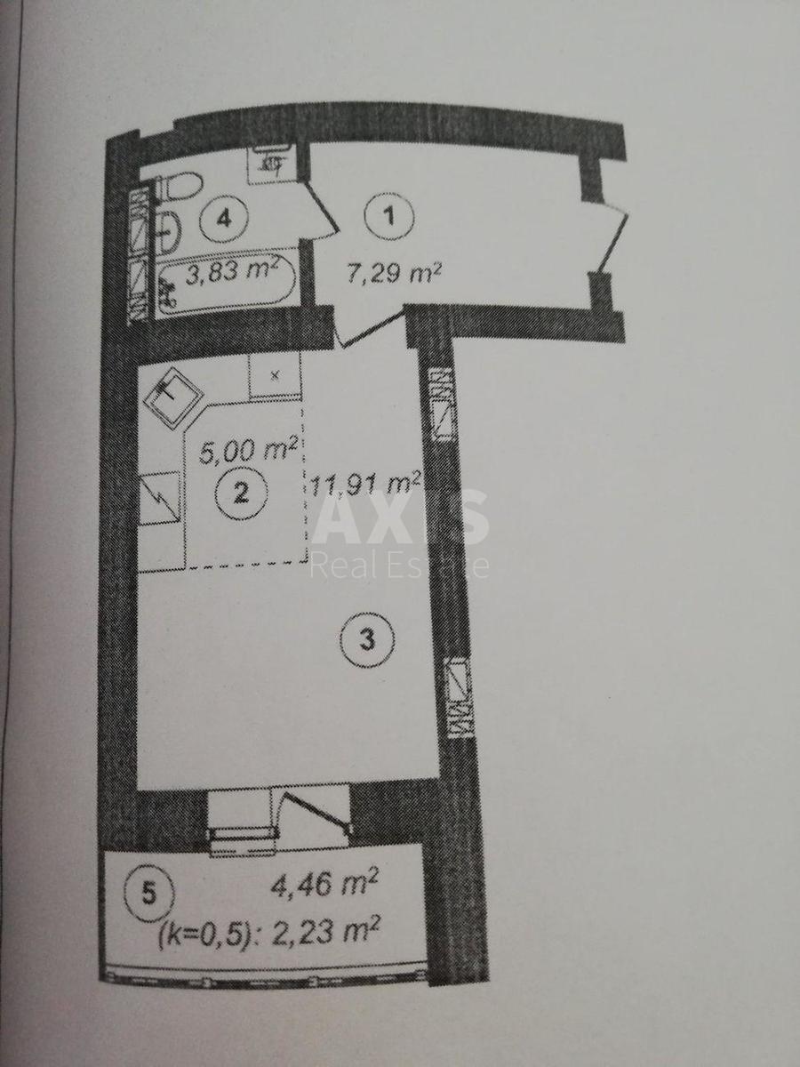 1k apartment vul. Metrologichna 1097