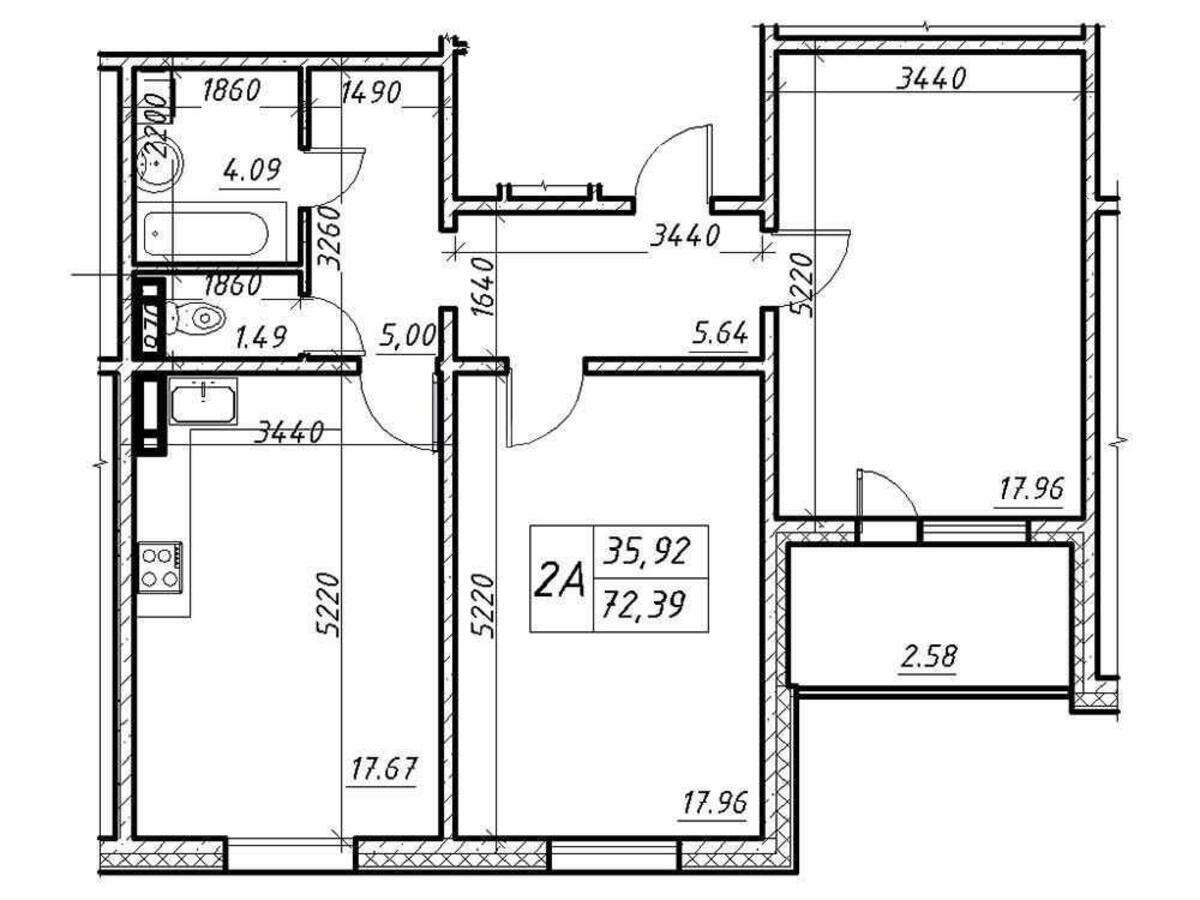 2k apartment vul. Konopljans'ka 22574671