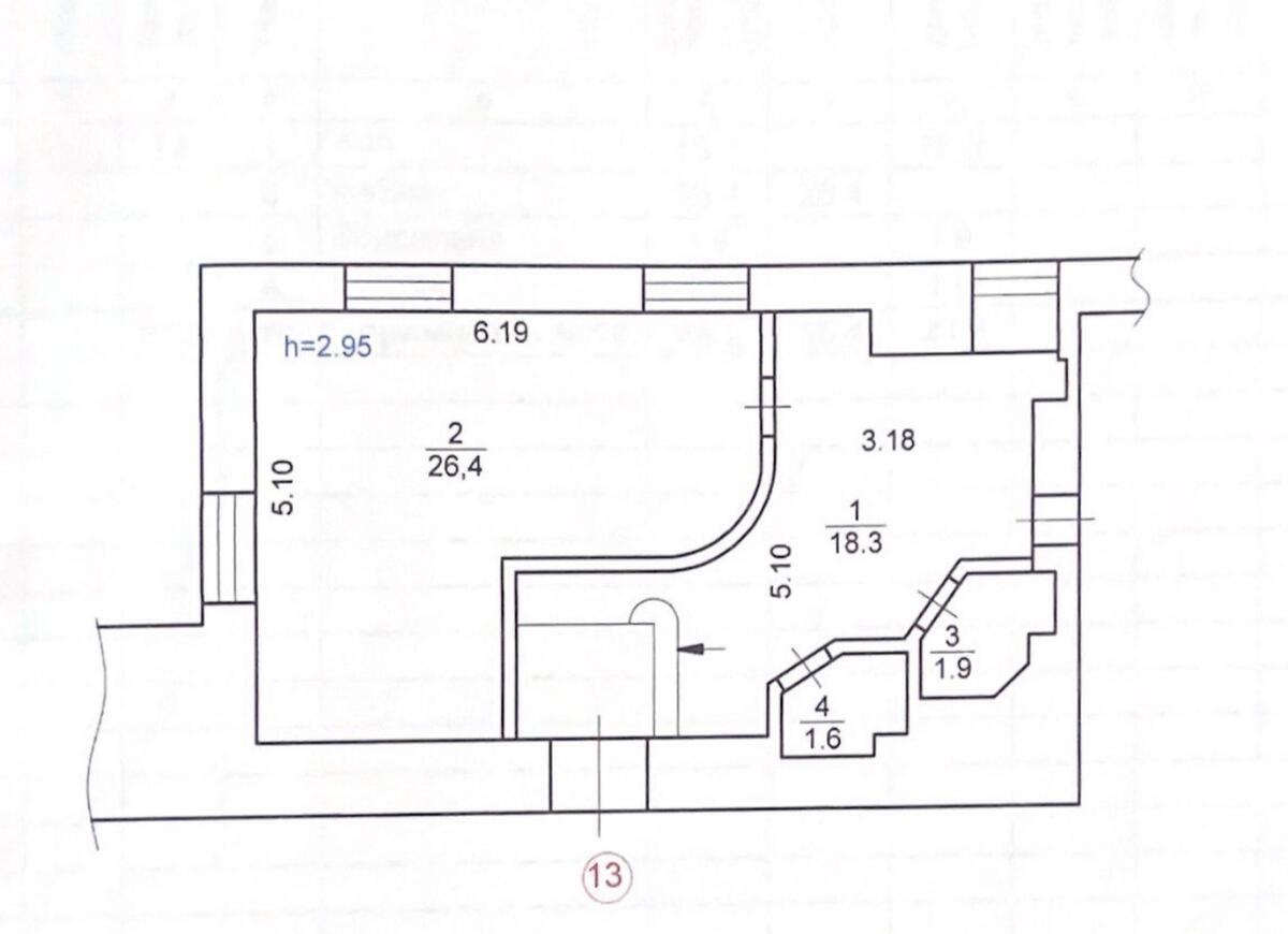 Office vul. Grushevs'kogo Myhajla 28/2, 44m29