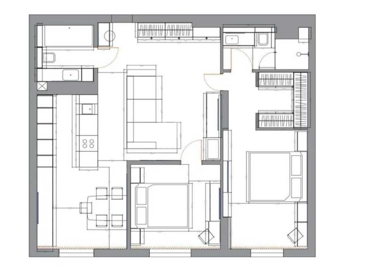 2k apartment vul. Glybochyc'ka 7319