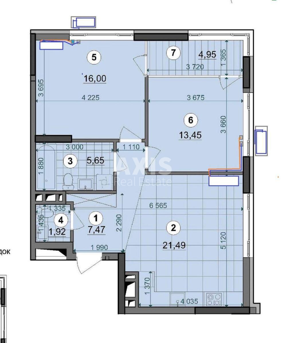 2k apartment vul. Pivnichno-Syrec'ka 14