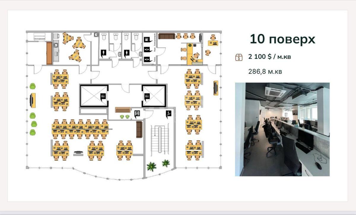 Office vul. Zhyljans'ka 118, 861m22