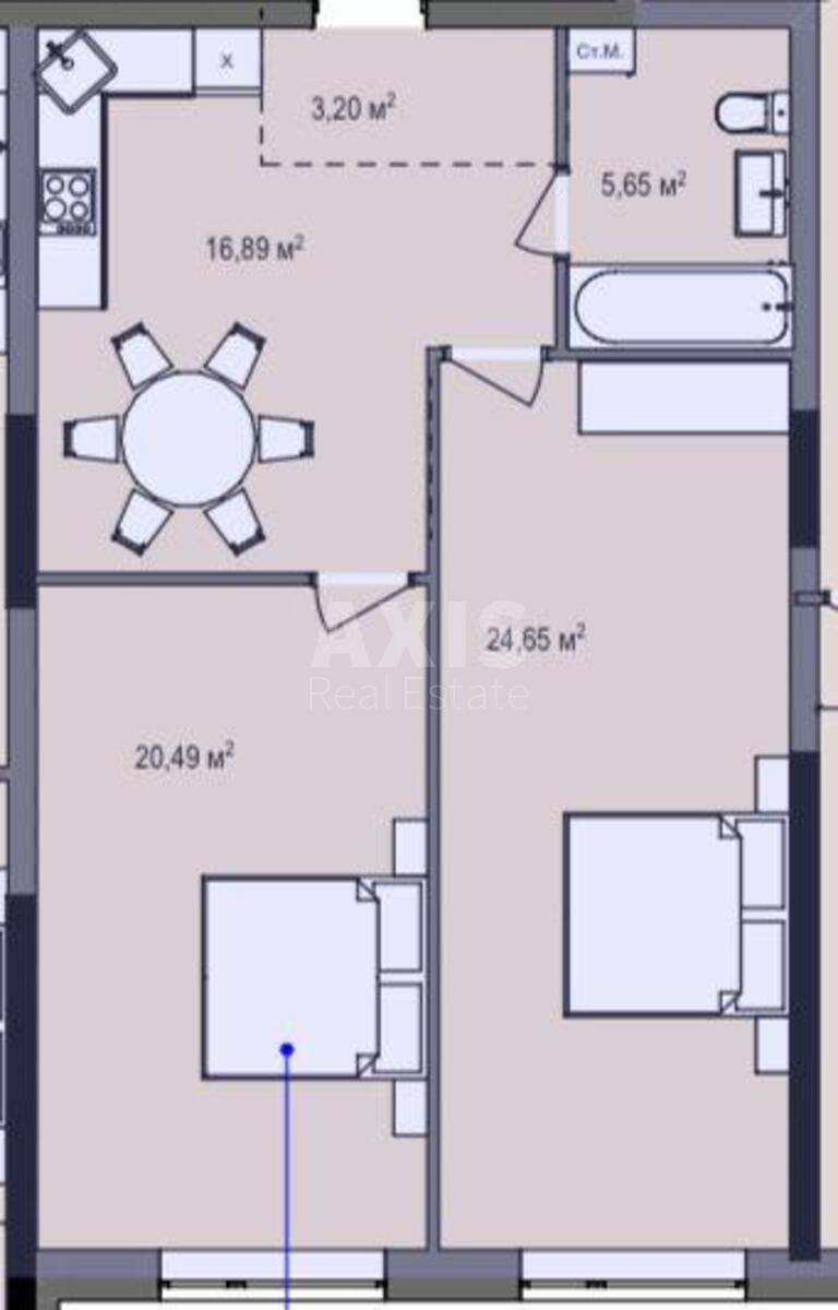 1k apartment vul. Glybochyc'ka 73613870