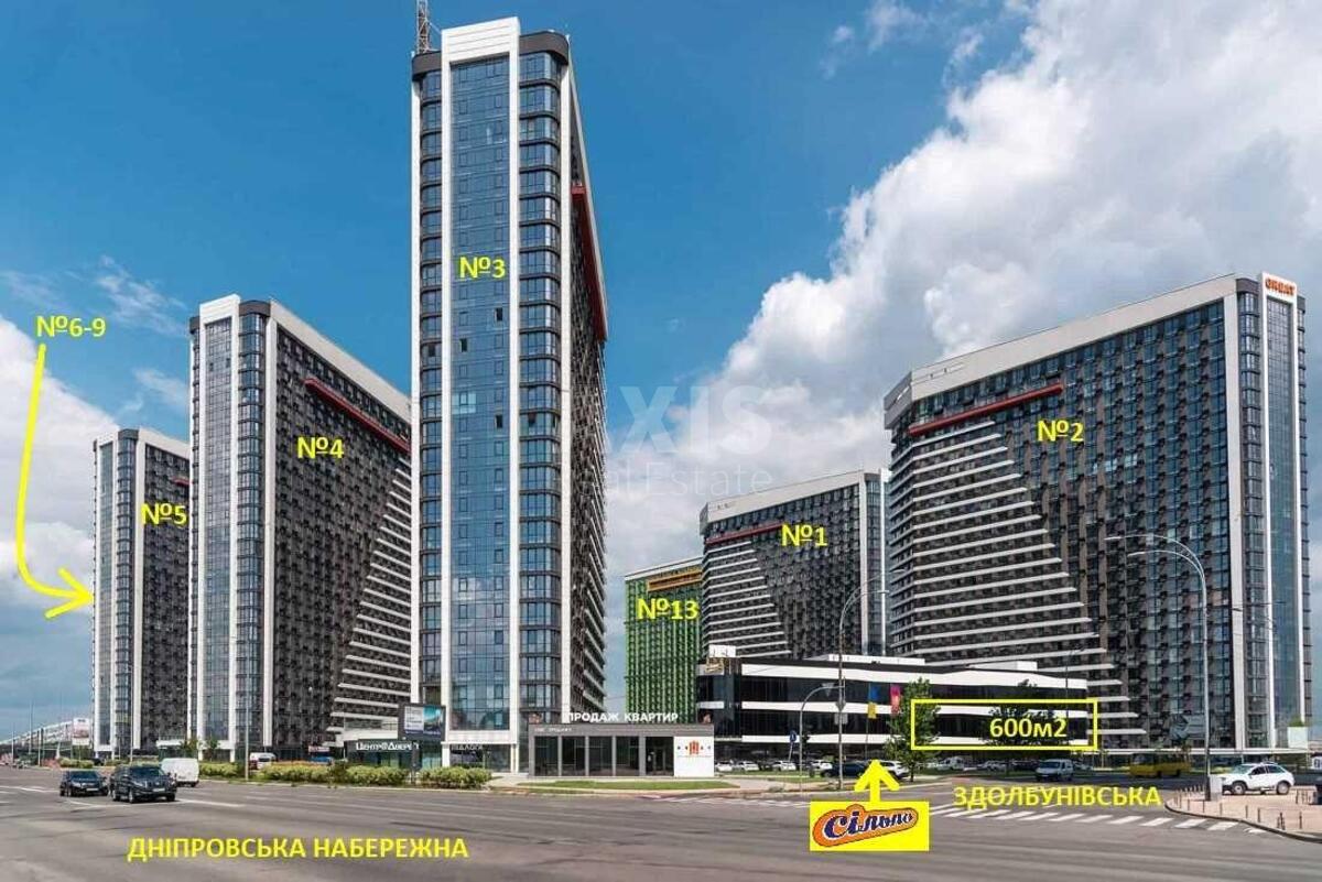 Trade object nab. Dniprovs'ka 15, 600m2
