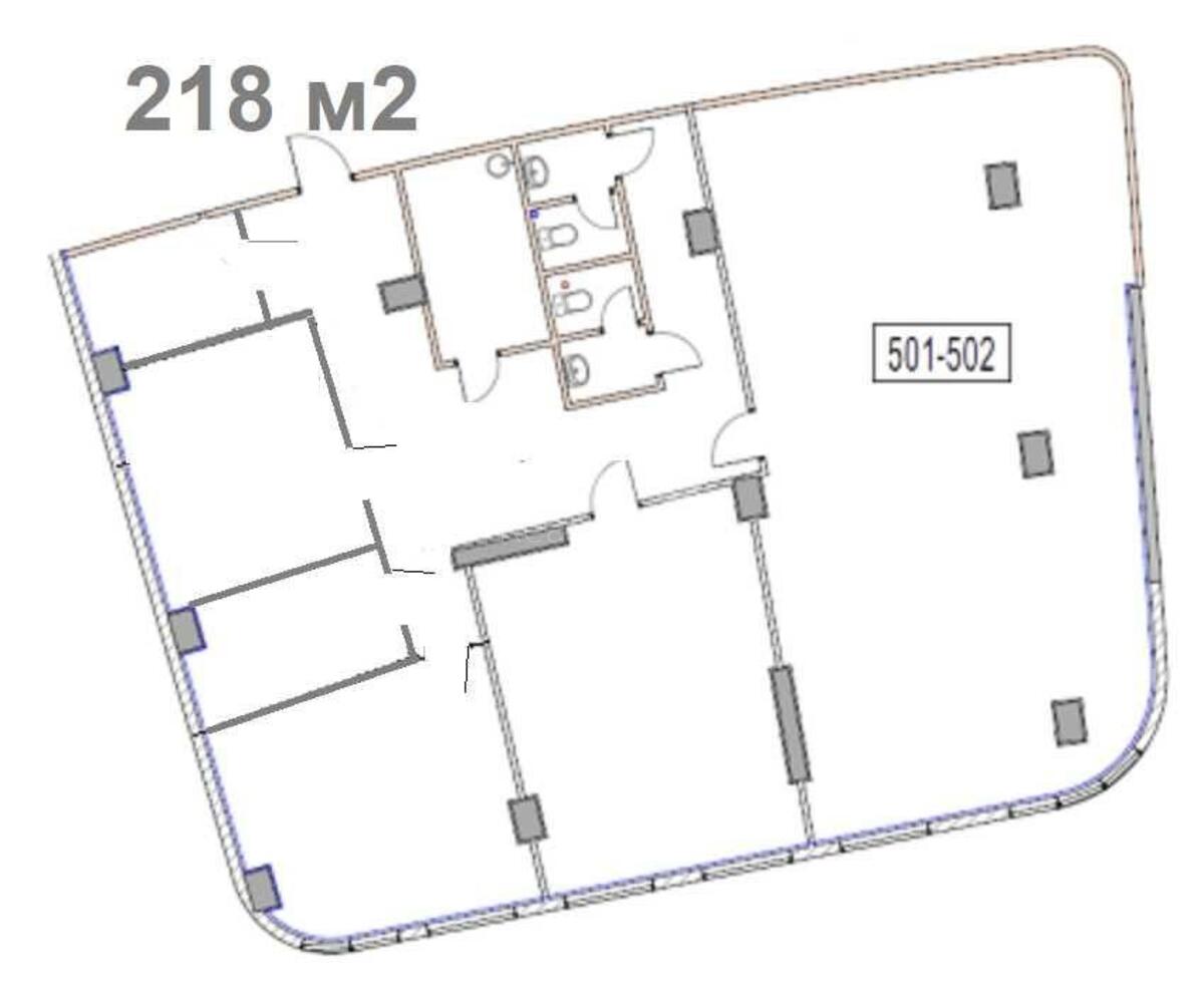 Office vul. Kostjantynivs'ka 75, 218m212