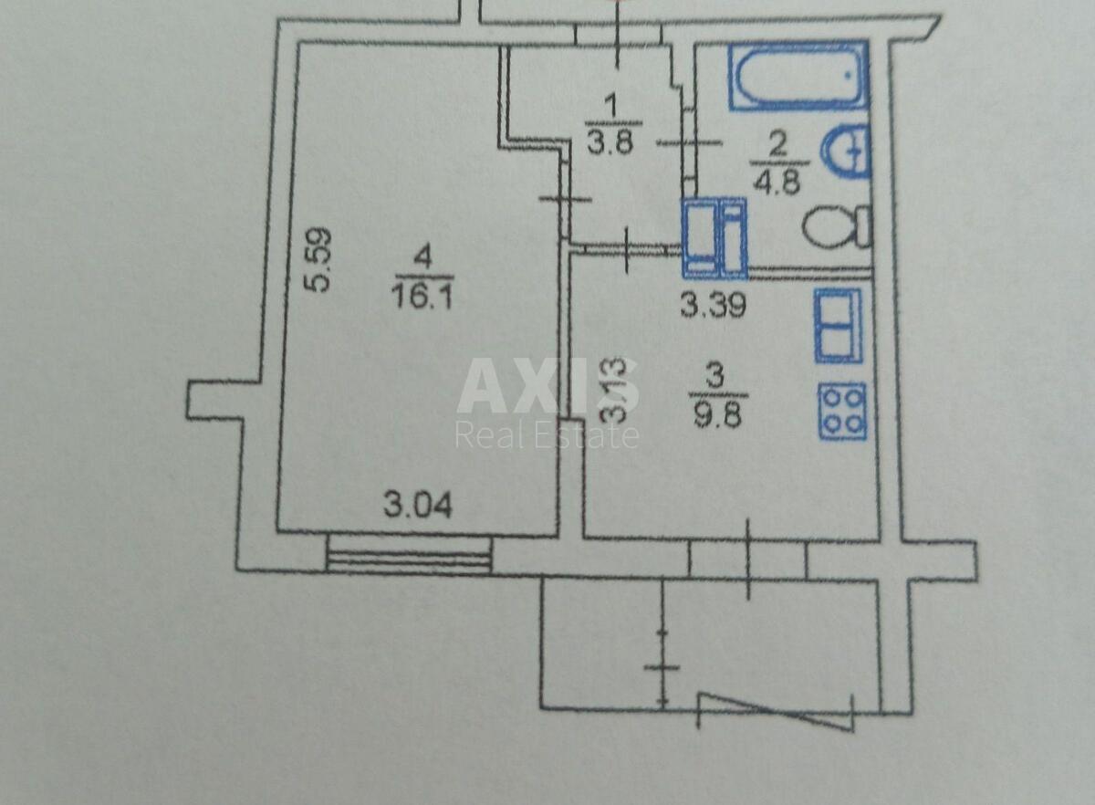 2k apartment vul. Verbyc'kogo Arhitektora 1В5