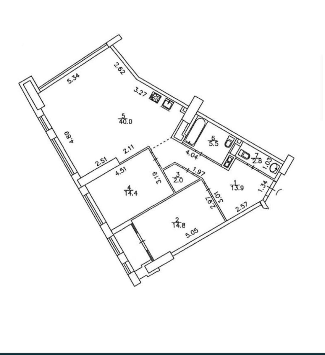 3к квартира пр-т Победы 11Б574486