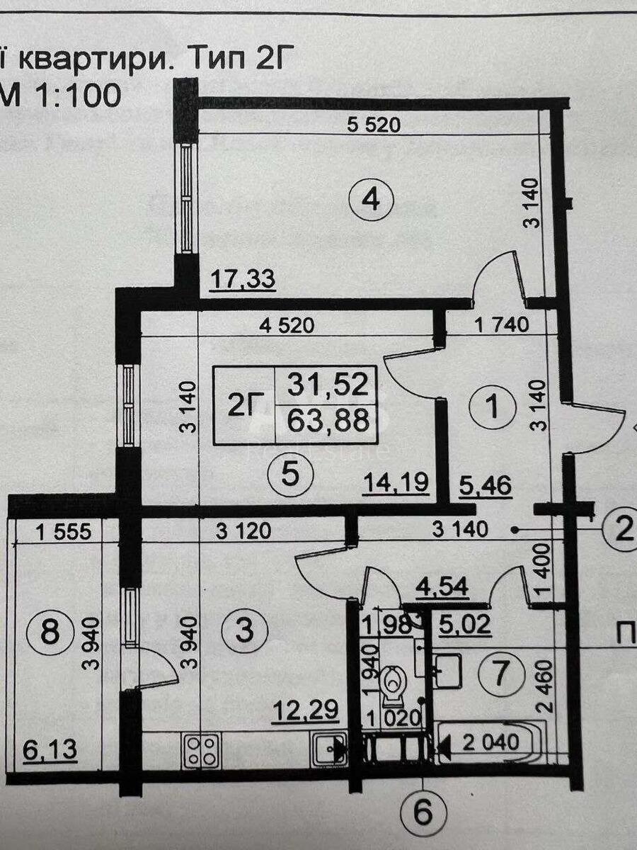 2k apartment vul. Chavdar Jelyzavety 214