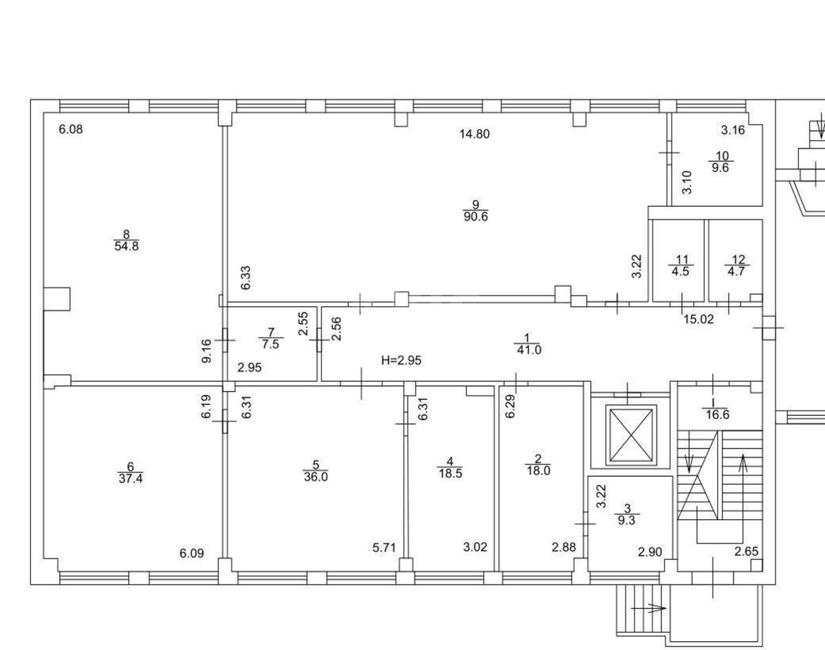 Office bul. Lesi Ukrai'nky 34, 317m26