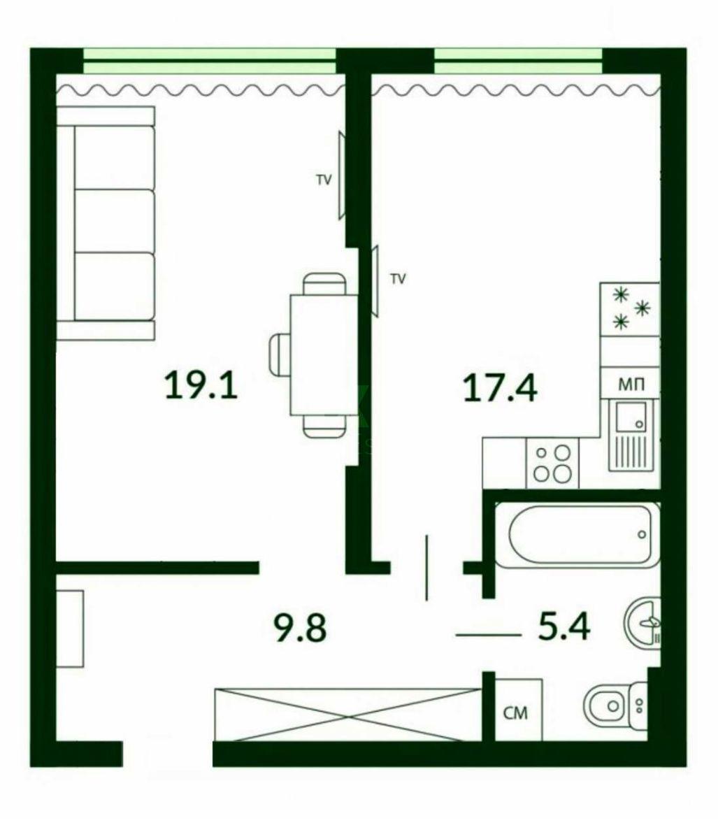 1k apartment vul. Myhajla Maksymovycha 32578382