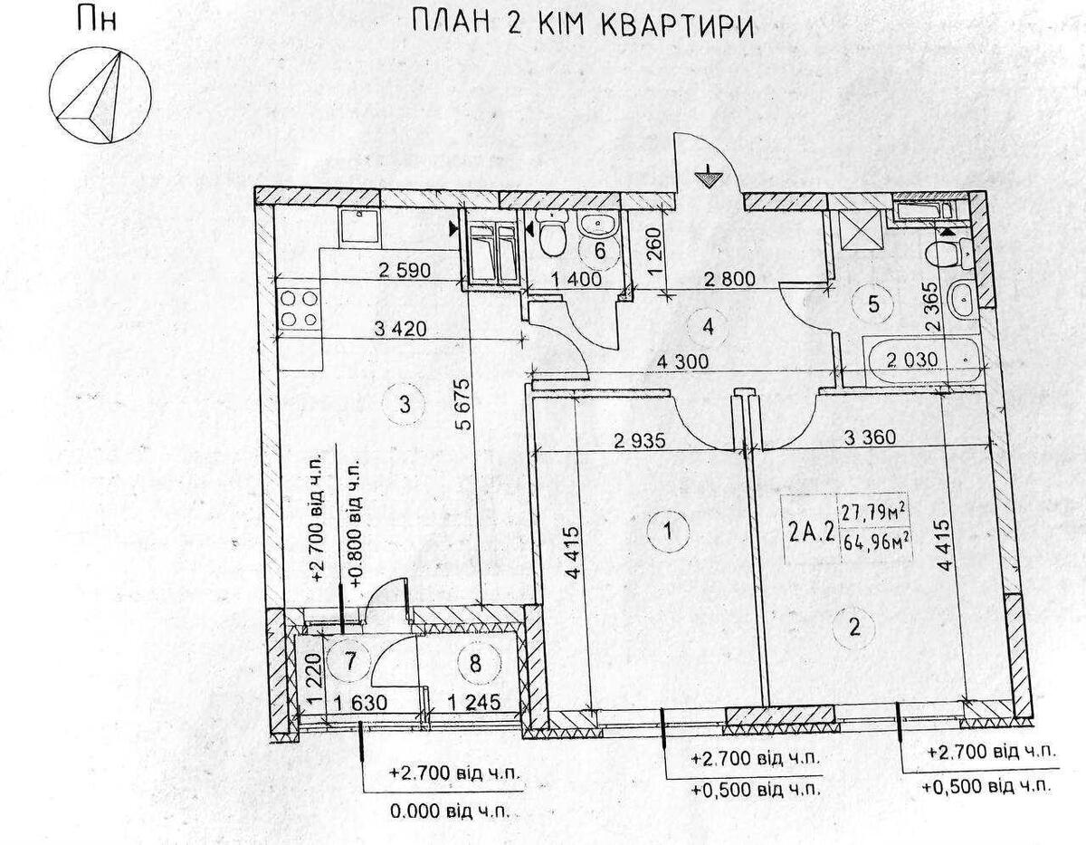 2k apartment vul. Kanal'na 8566443