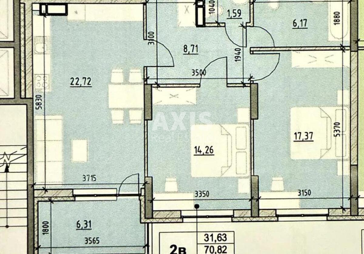 2к квартира пр-т Воздушных Сил 56627527