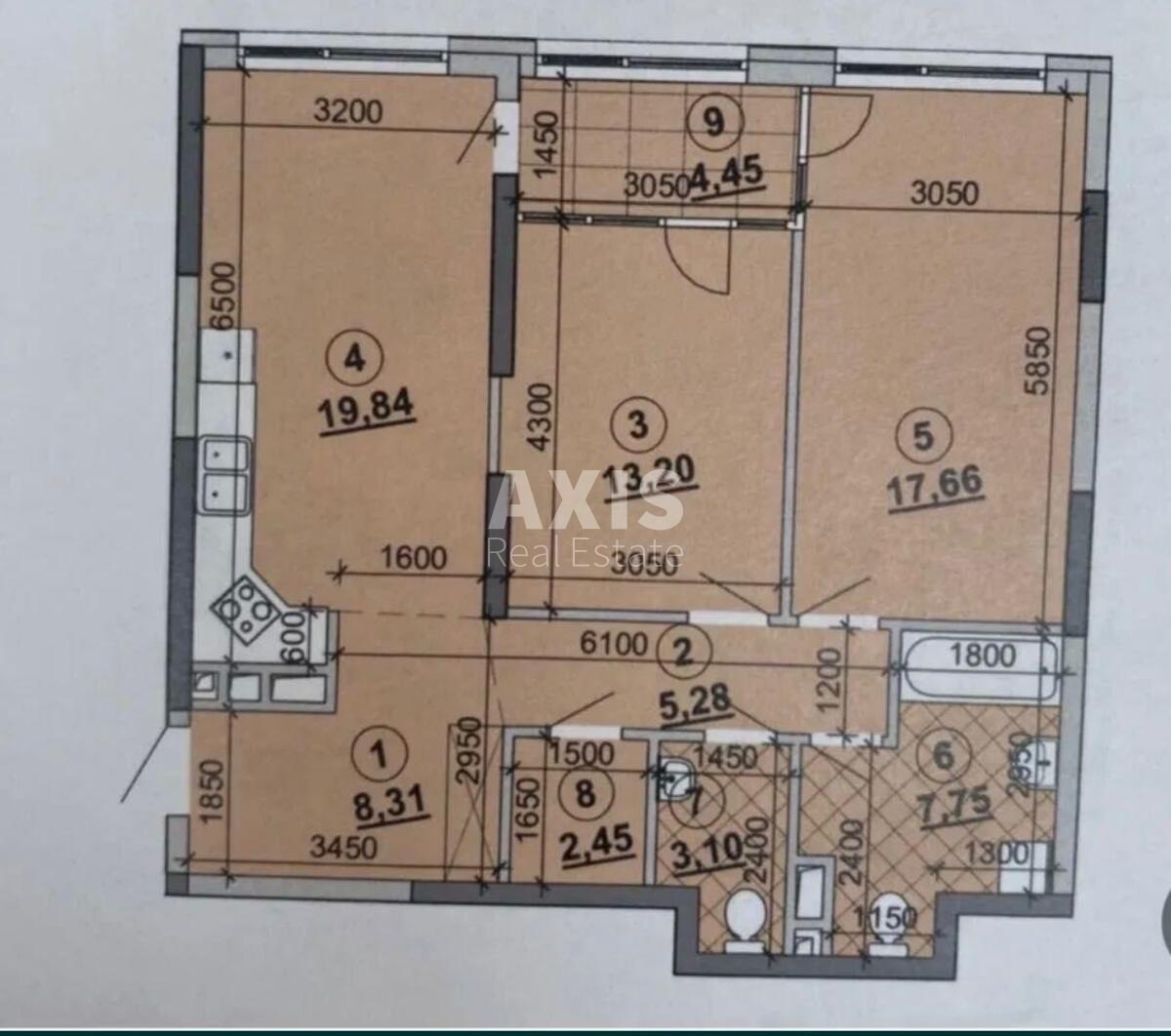 2k apartment vul. Prychal'na 12576148