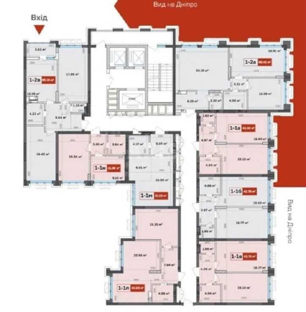 1k apartment doroga Naberezhno-Rybal's'ka 272