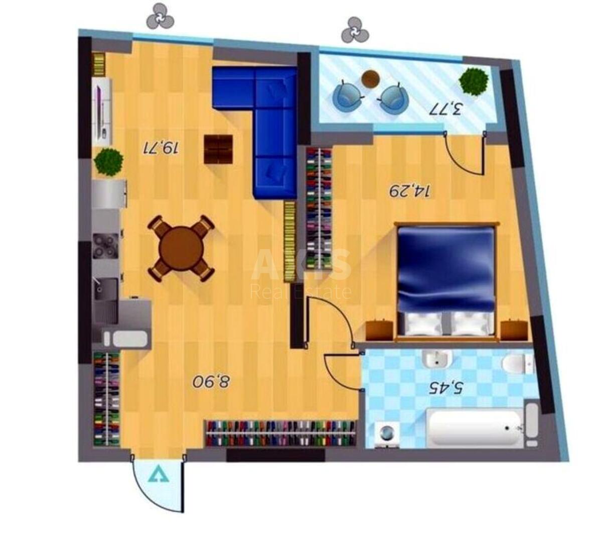 1k apartment vul. Kravchenka Mykoly 24595245