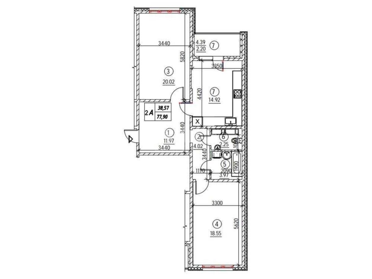 2k apartment vul. Konopljans'ka 22574691