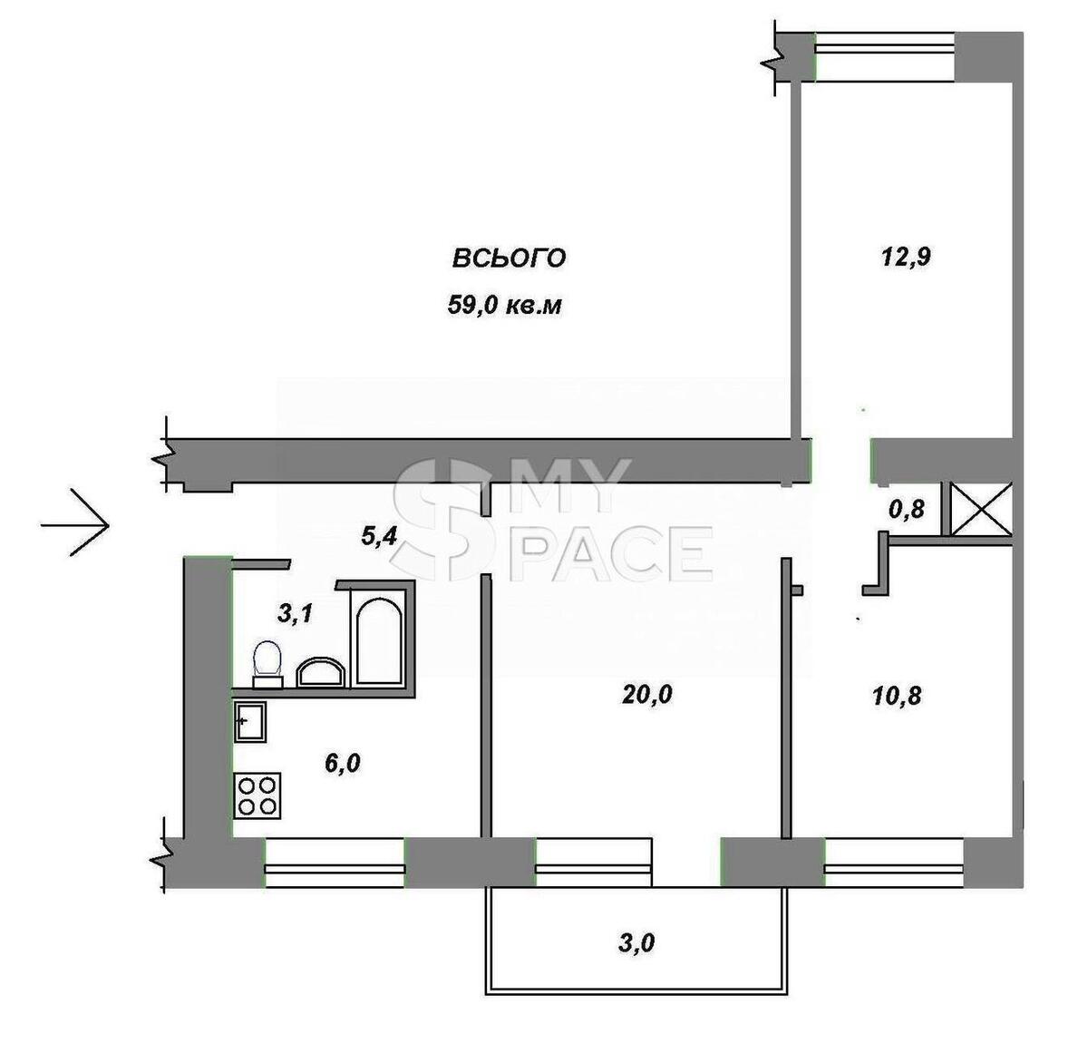 3k apartment bul. Lesi Ukrai'nky 10604162