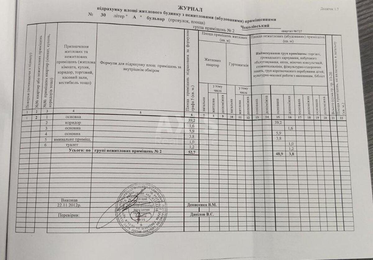 Объект торговли бул. Чоколовский 30, 52м23