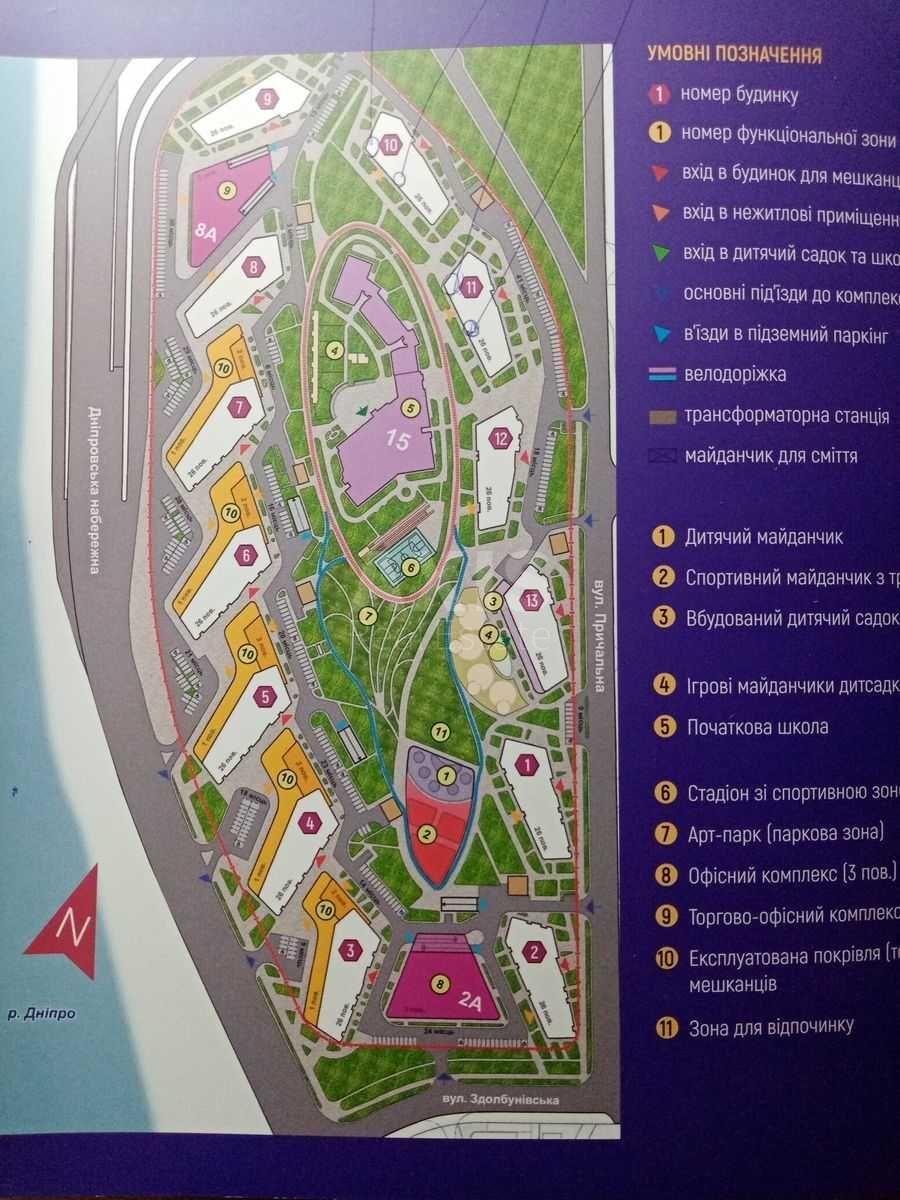 1k apartment nab. Dniprovs'ka 155715810