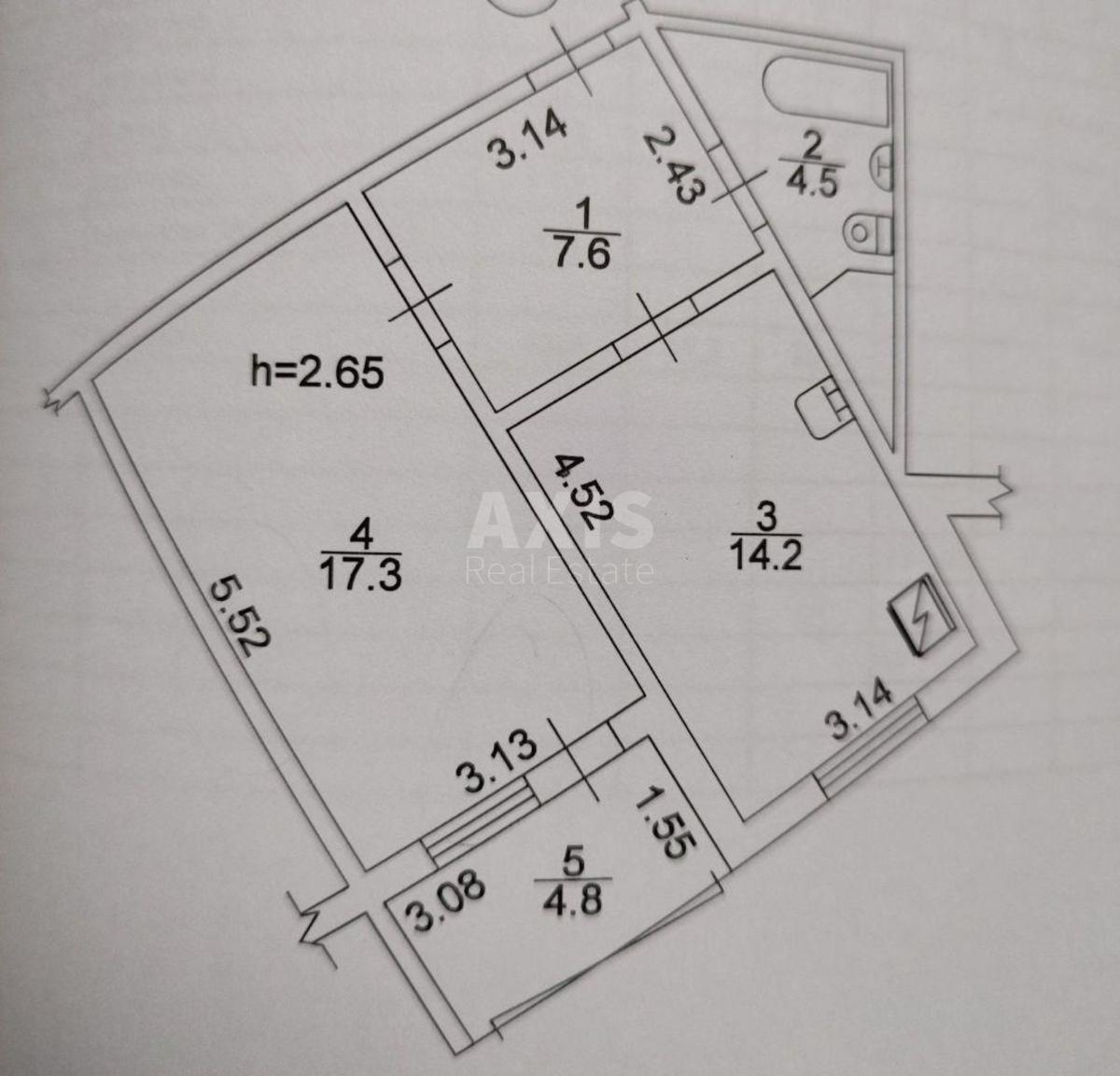 1k apartment pr-t Poryka Vasylja 9В2