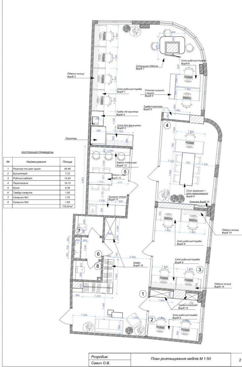 Office vul. Kostjantynivs'ka 75, 114m210
