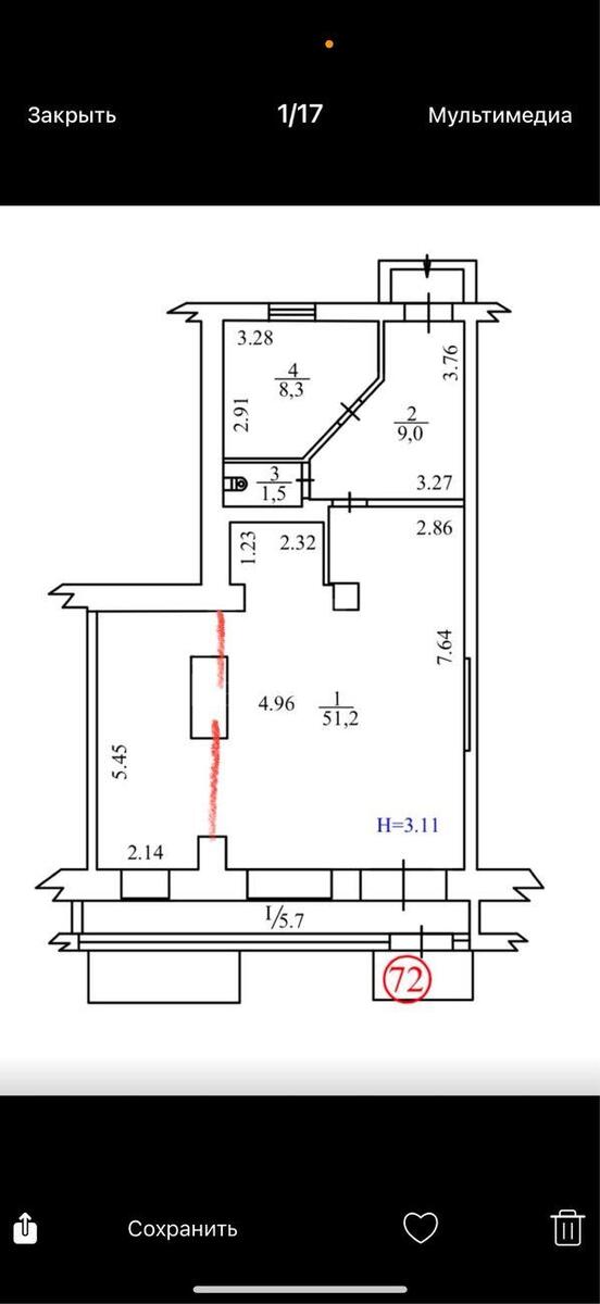 Trade object pr-t Peremogy 104, 75m2586504