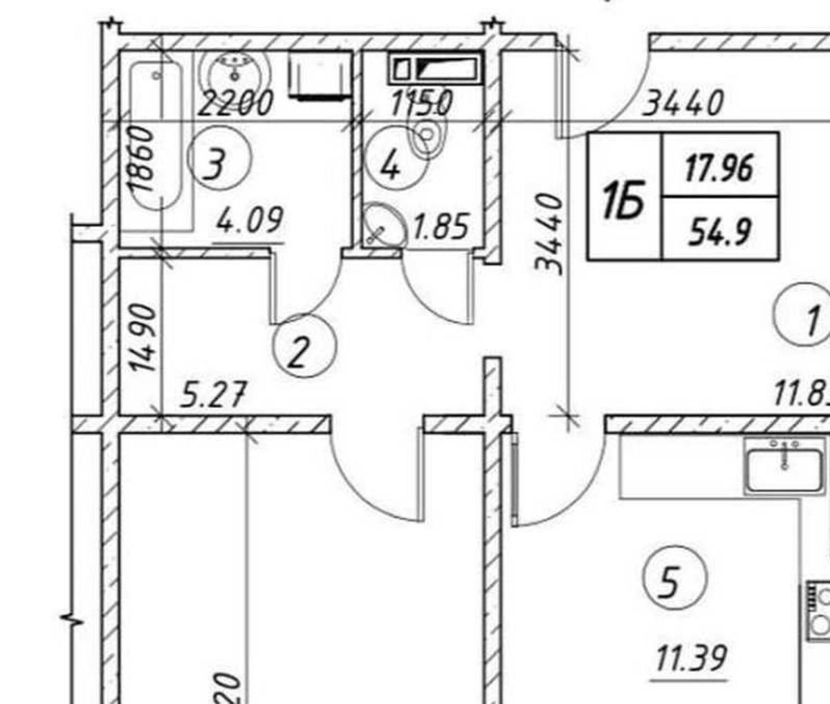 1k apartment vul. Revuc'kogo 54А3