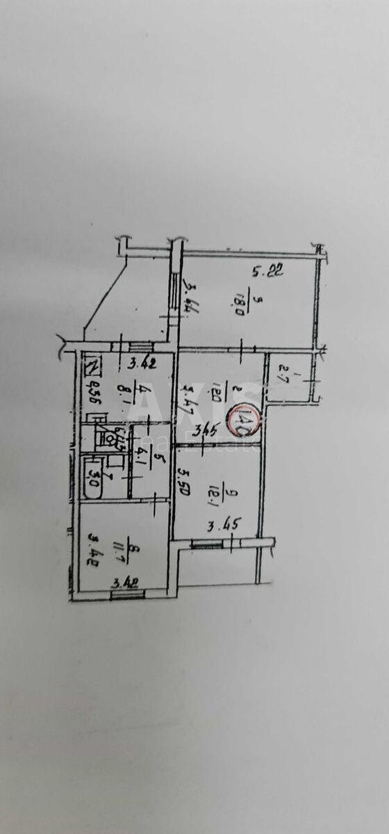 3к квартира пр-т Григоренко Петра 11А15
