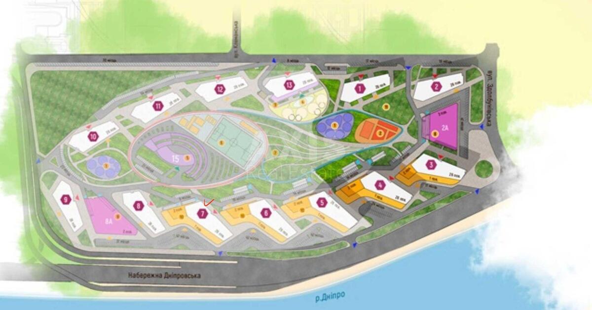 3k apartment nab. Dniprovs'ka 156201411