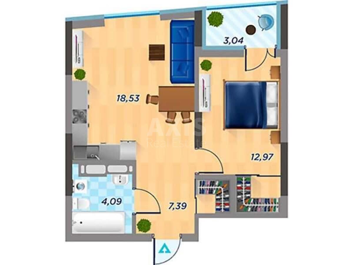 1k apartment vul. Sholudenka 3012