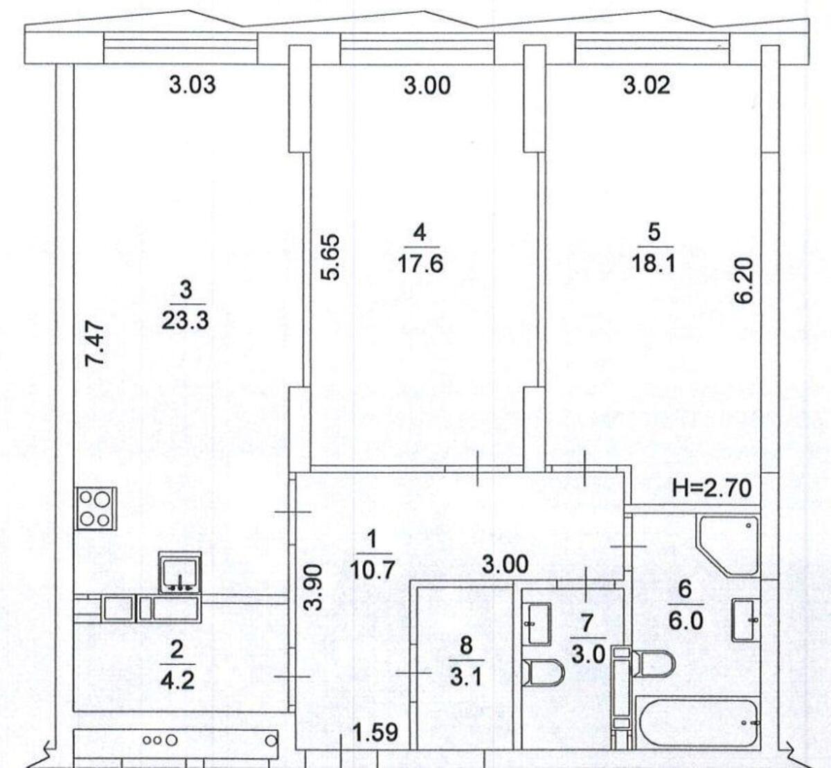 2k apartment vul. Zhmachenka Generala 226158213