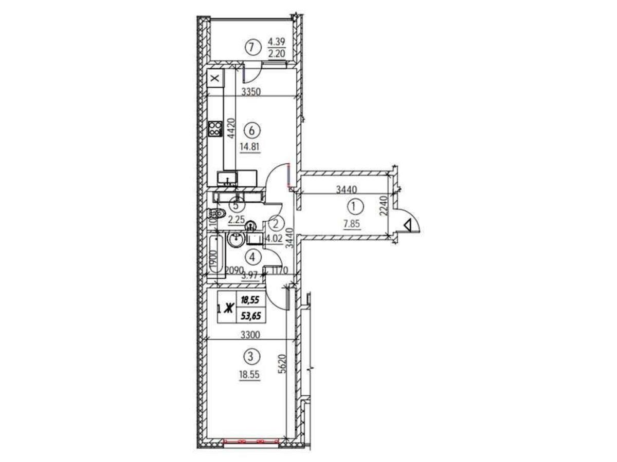 1k apartment vul. Konopljans'ka 22574703