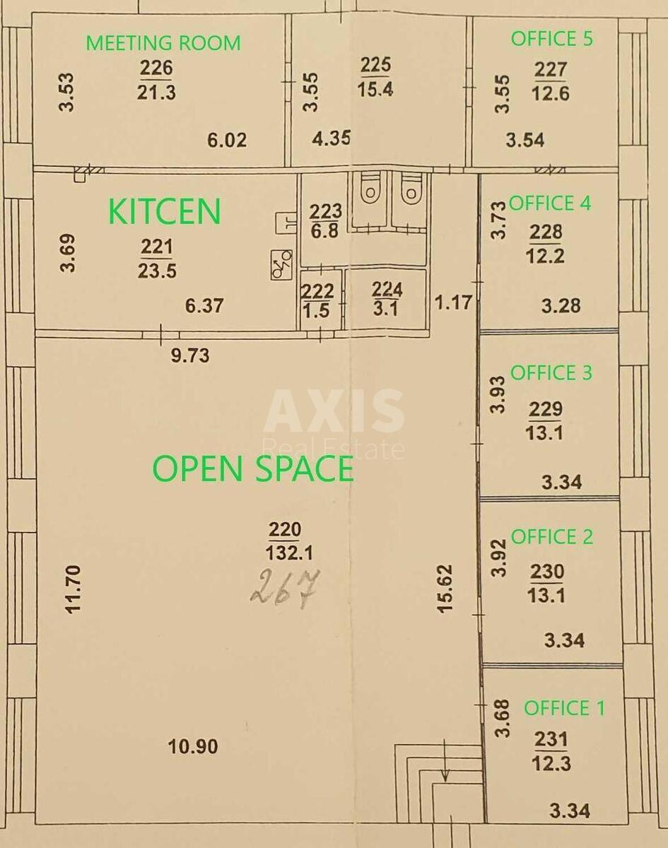 Office vul. Zheljabova 2, 267m24