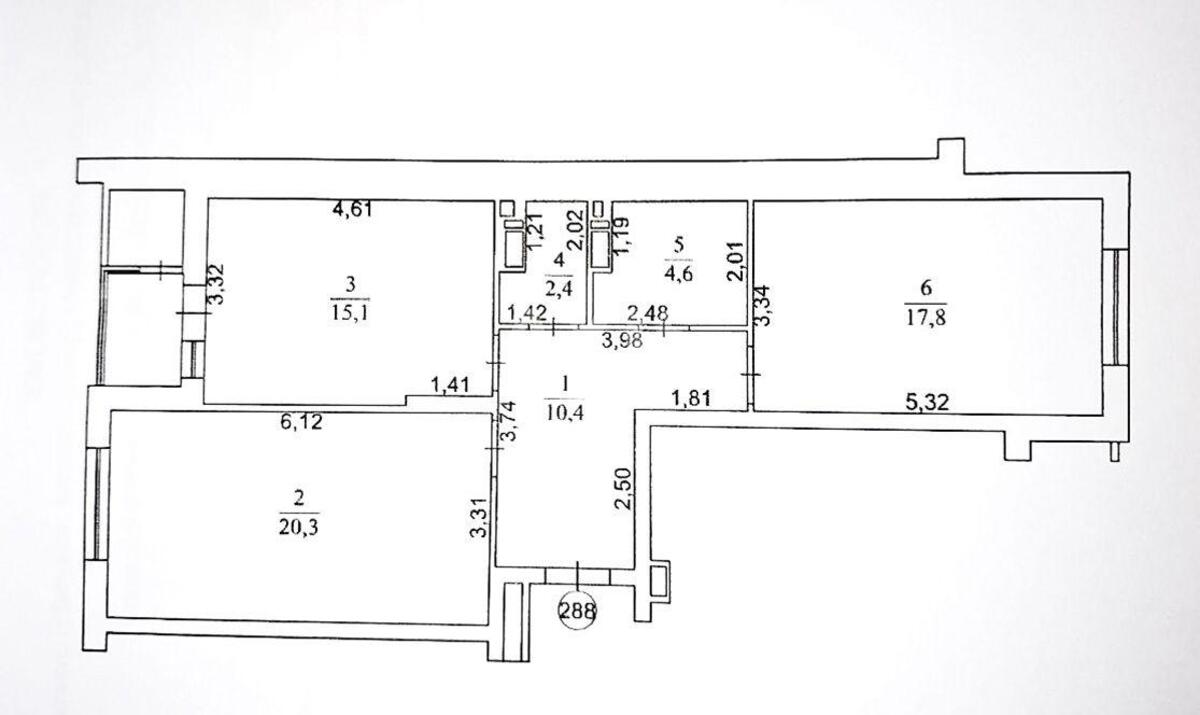 2k apartment vul. Krams'kogo Ivana 10Л4