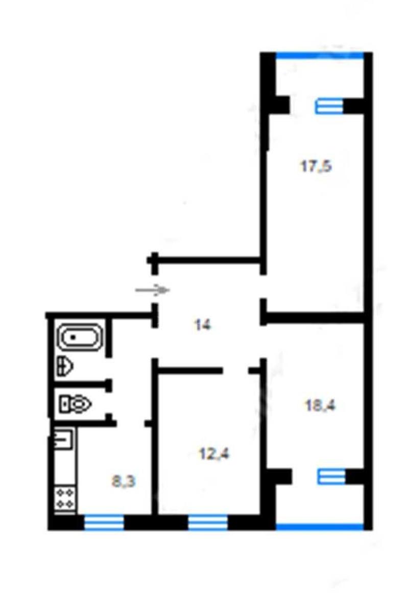 3k apartment vul. Nikolajeva Arhitektora 511