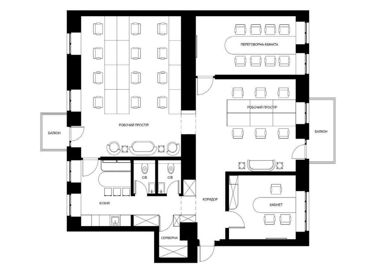 Office vul. Mezhygirs'ka 9, 135m25