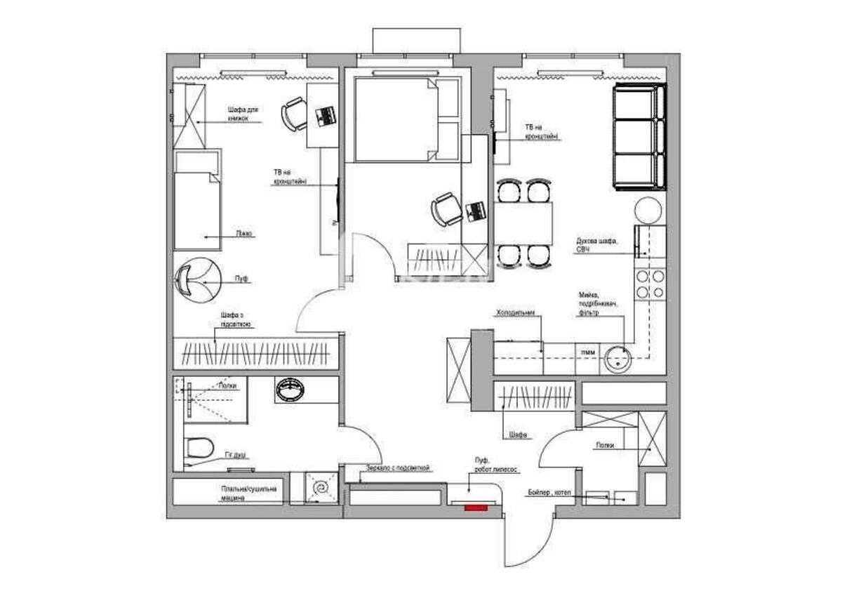 2k apartment vul. Zabolotnogo Akademika 10