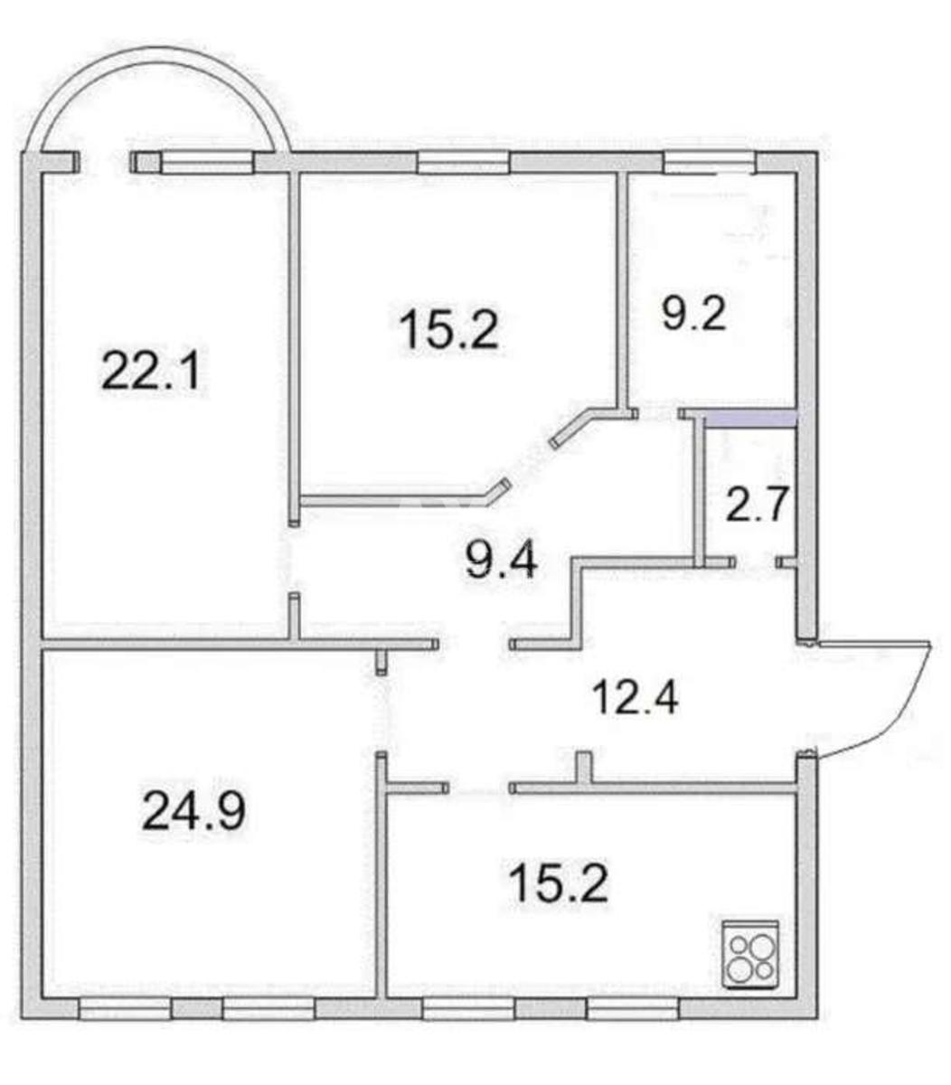 3к квартира спуск Кудрявский 32373915