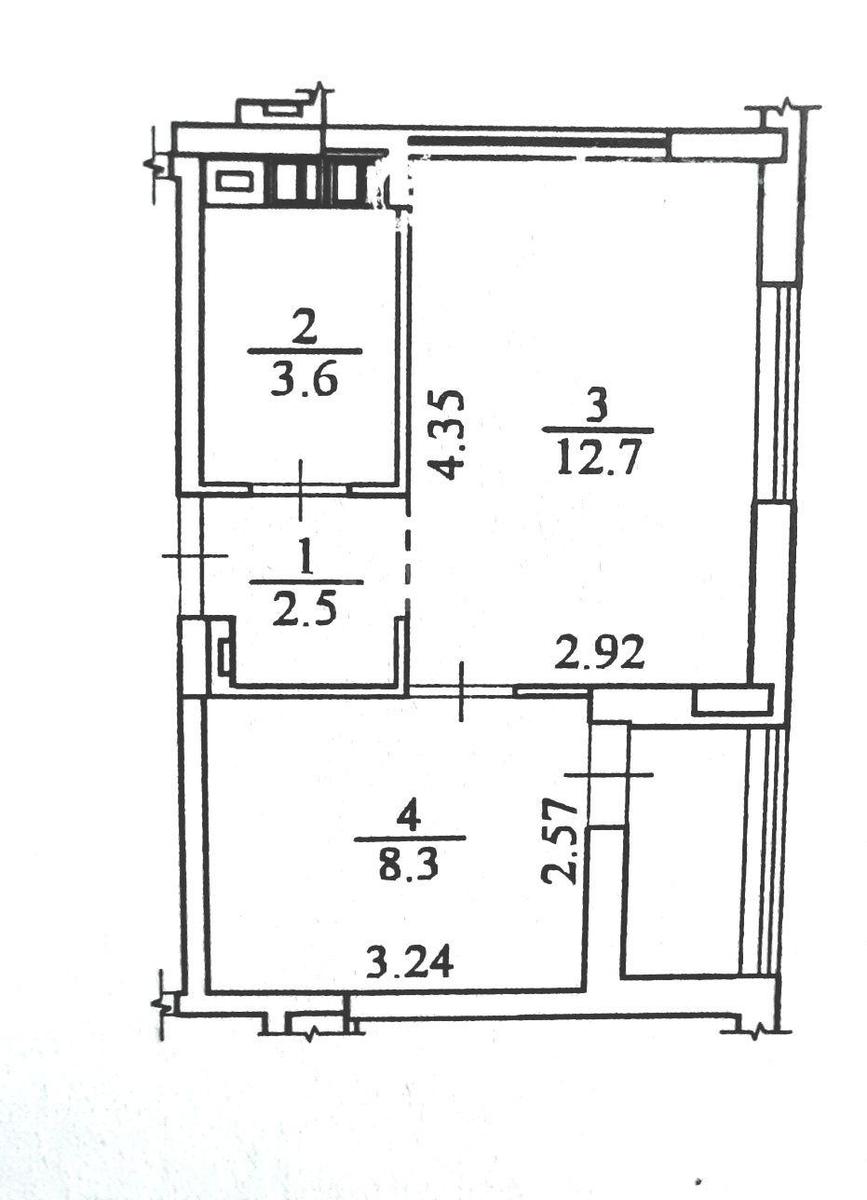 1k apartment vul. Saljutna 2Б6