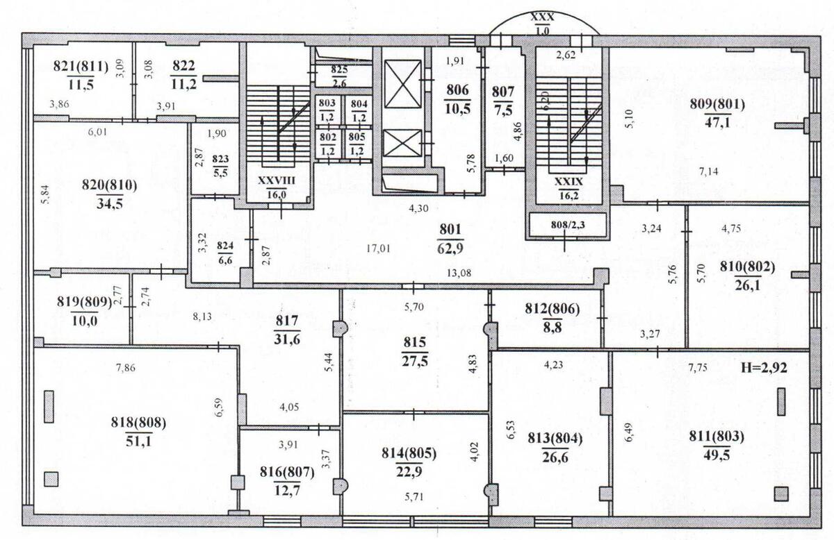 Office prov. Hrestovyj 2А, 507m2592436