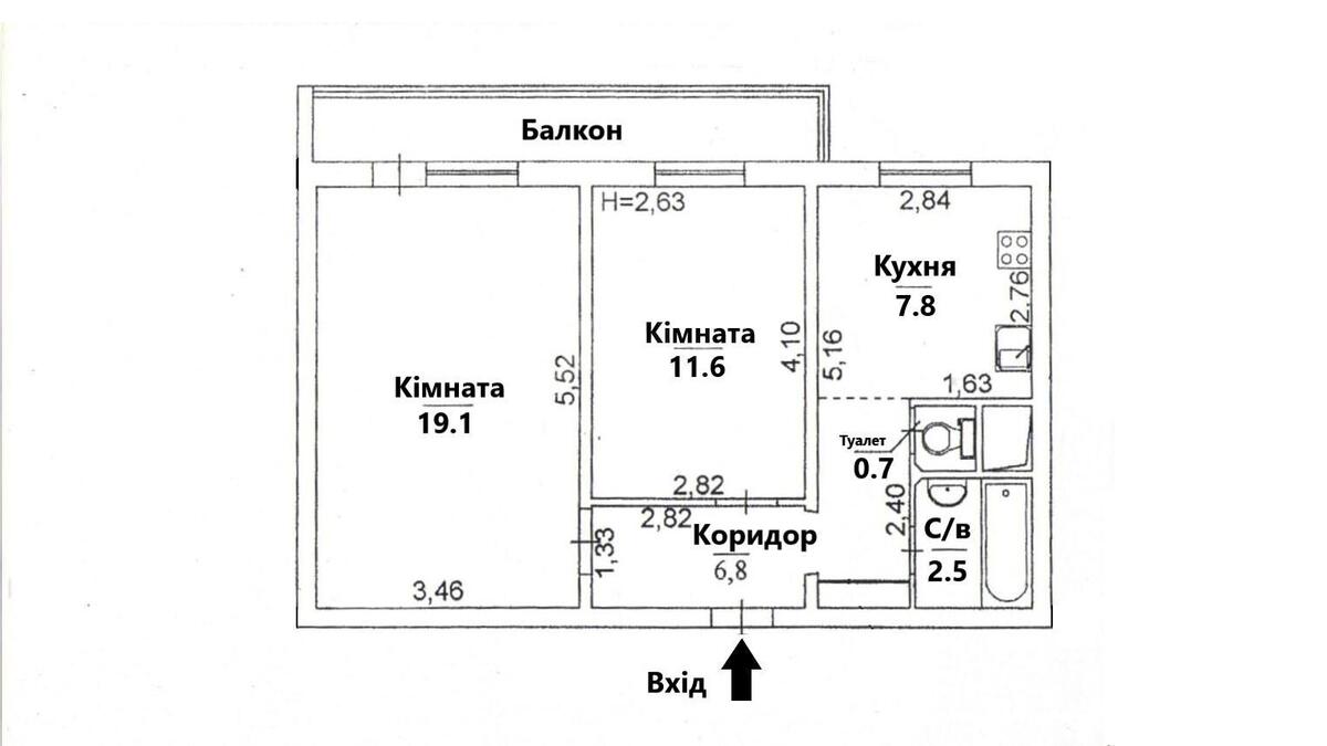 2k apartment vul. Verbyc'kogo Arhitektora 14Б6334714