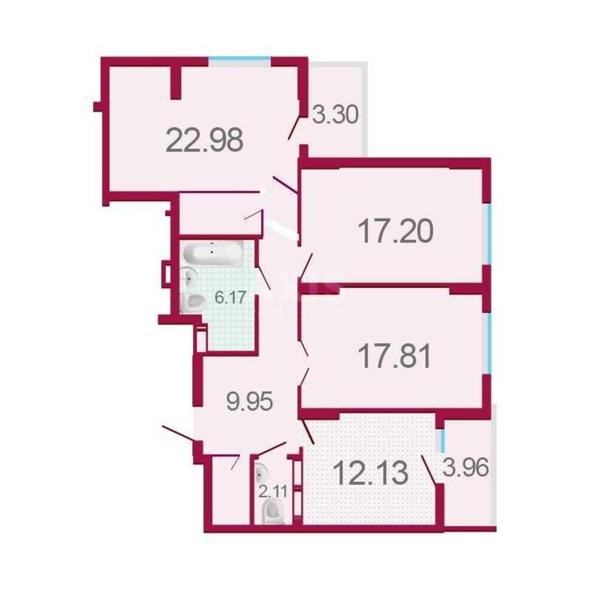 3k apartment pr-t Glushkova Akademika 60