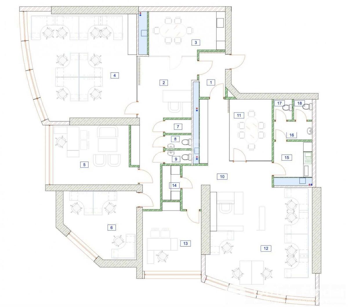 Office uzv. Klovs'kyj 7, 257m2613926