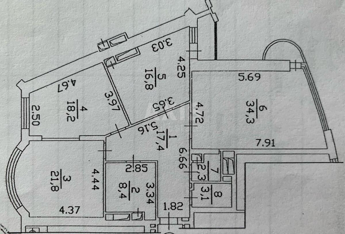 3к квартира ул. Старонаводницкая 6Б16