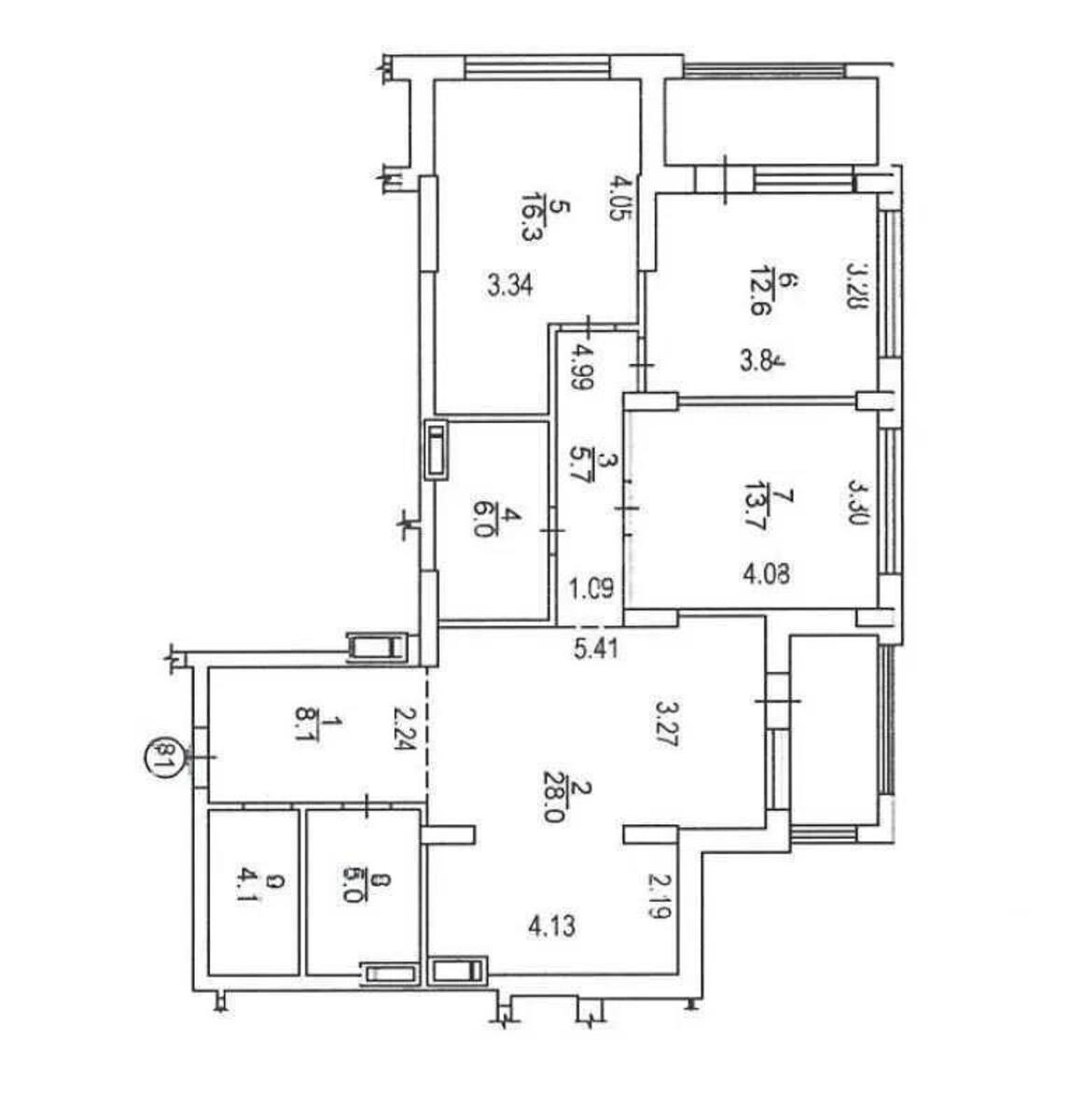 3k apartment tupyk Tvers'kyj 7В574505