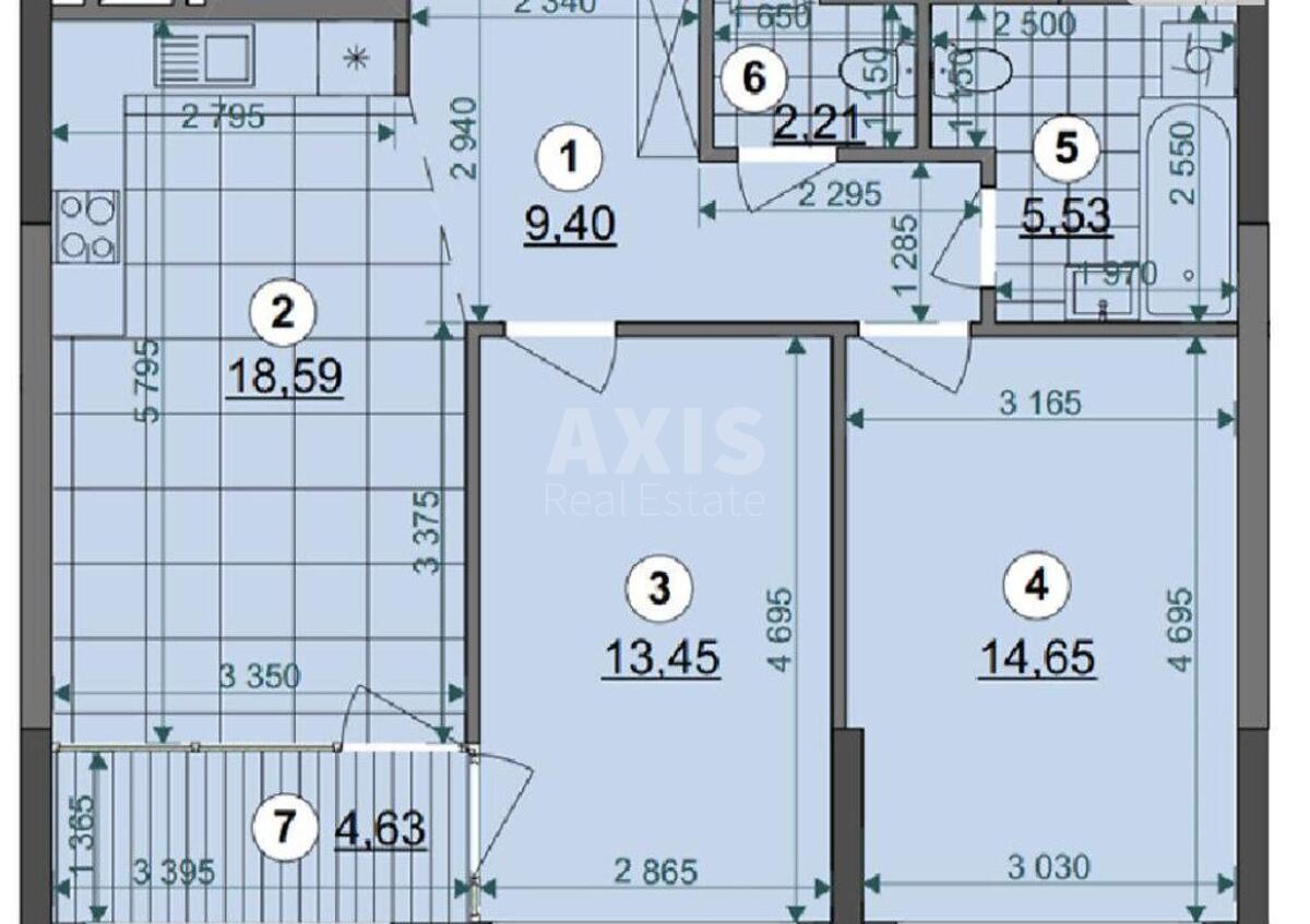 2k apartment vul. Rodyny Kristeriv 2633788