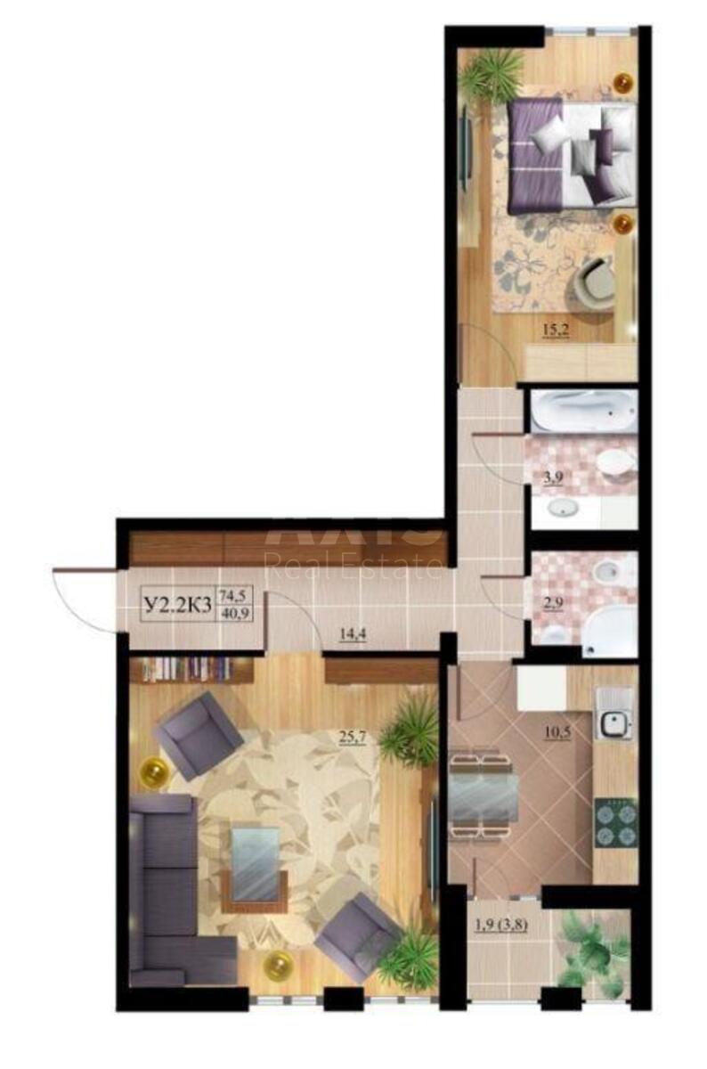 2k apartment vul. Regeneratorna 4568664